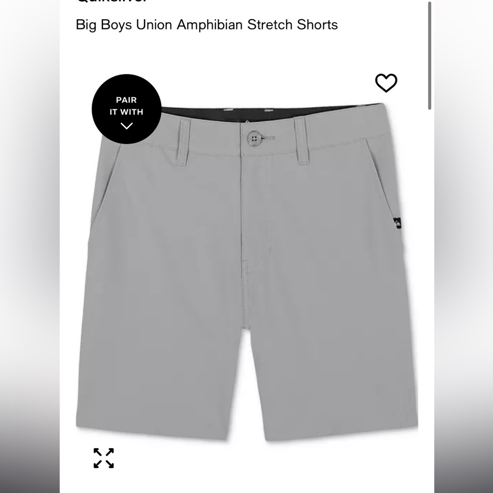 Quiksilver Amphibian Youth 27 Light Gray Shorts